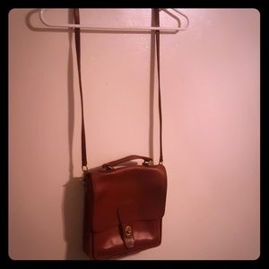 Coach red leather bag
